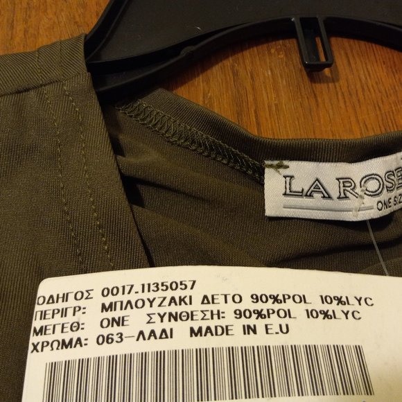 NWT Olive Green Cropped Jersey Wrap Top Y2K 90s One Size - Picture 11 of 12